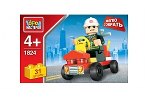 Конструктор - Пожарник из серии Легко Собрать, 31 деталь (Город Мастеров, AA-1824-Rsim)